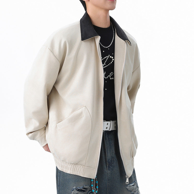 Männer Utility-Jacke Oversized Reißverschluss Praktisch Modern