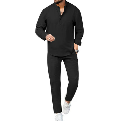 Herren Freizeitanzug Modern atmungsaktiv Knopfleisten Design