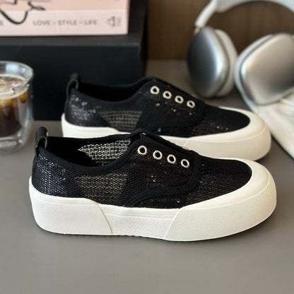 Damen Sneaker Sportlich Atmungsaktiv Plateau Schuhe