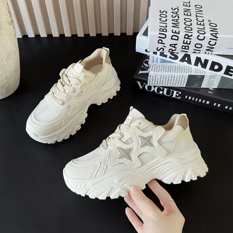 Damen Sneaker Chunky Sterne Schuhe Trendy