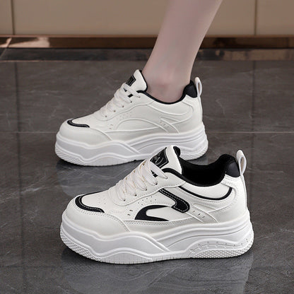 Damen Sneaker Sportlich High Heel Schuhe