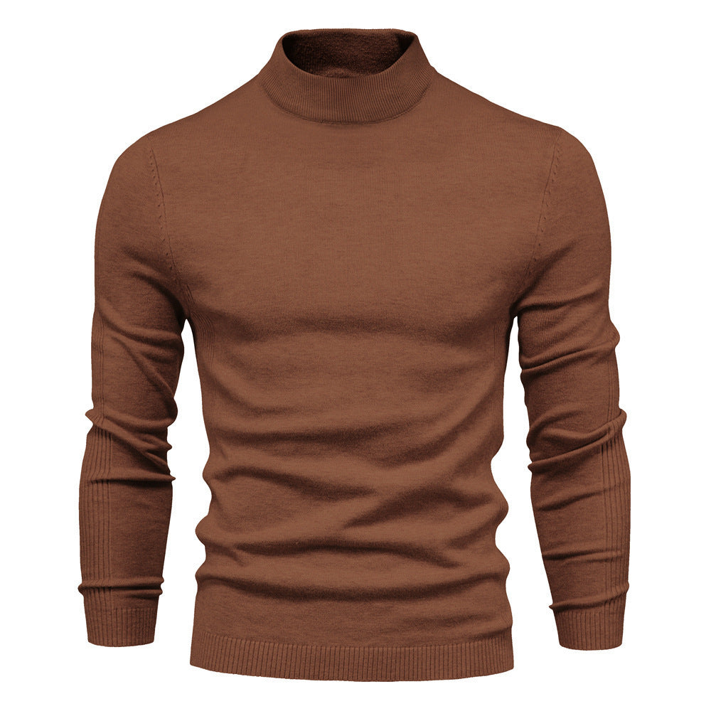 Herren Rollkragenpullover Weich Merinowolle Elegant