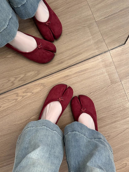 Ballerinas Damen Bequem Schnürenlose Schuhe Modern