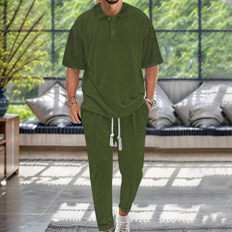 Herren Sportset Sommer Kurzarm Poloshirt Jogginghose Bequem - BerlinGlamour