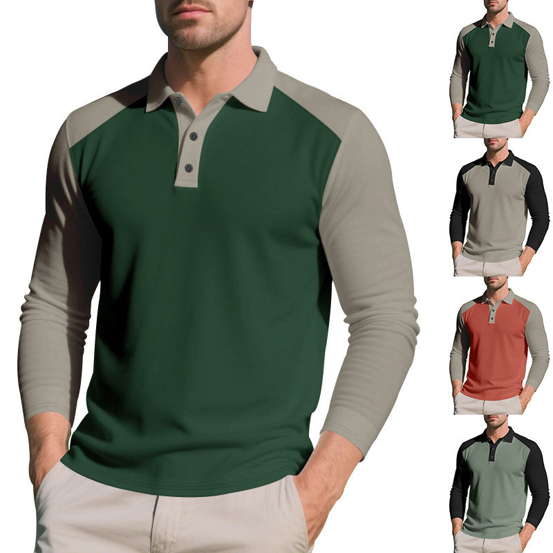 Herren Langarm-Polohemd mit sportlichem Stehkragen und atmungsaktiven Einsätzen BerlinGlamour, ideal für den modernen Online-Shop. - BerlinGlamour