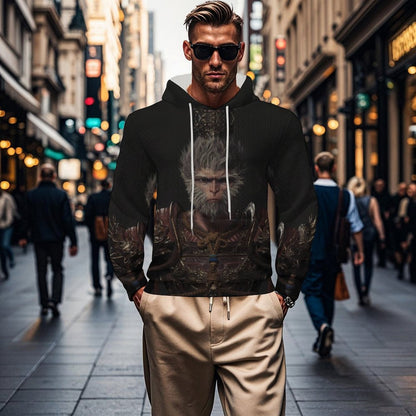 Herren Kapuzenpullover Tiermotiv Modern Berlin Style