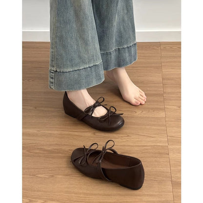 Damen Ballerinas Elegante Schleifen Design Spitze