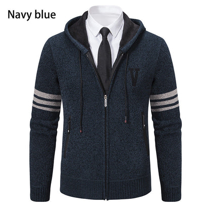 Herren Freizeitjacke Stehkragen Kontraststreifen Modern