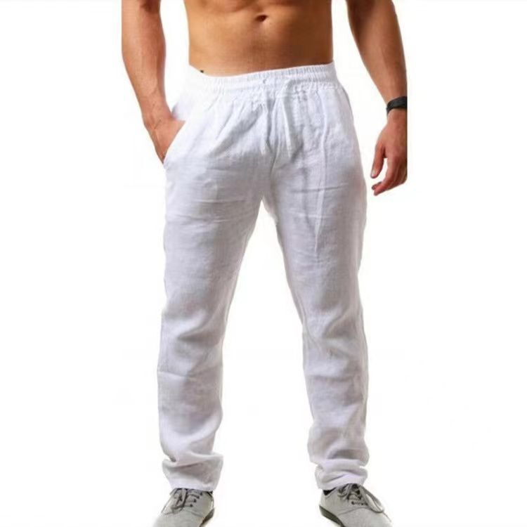 Leinenhose Herren Leicht Atmungsaktiv Sommerhose