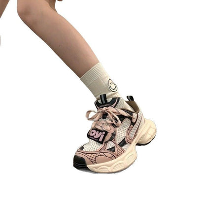 Damen Sneaker Atmungsaktiv Chunky Sportlich bequem