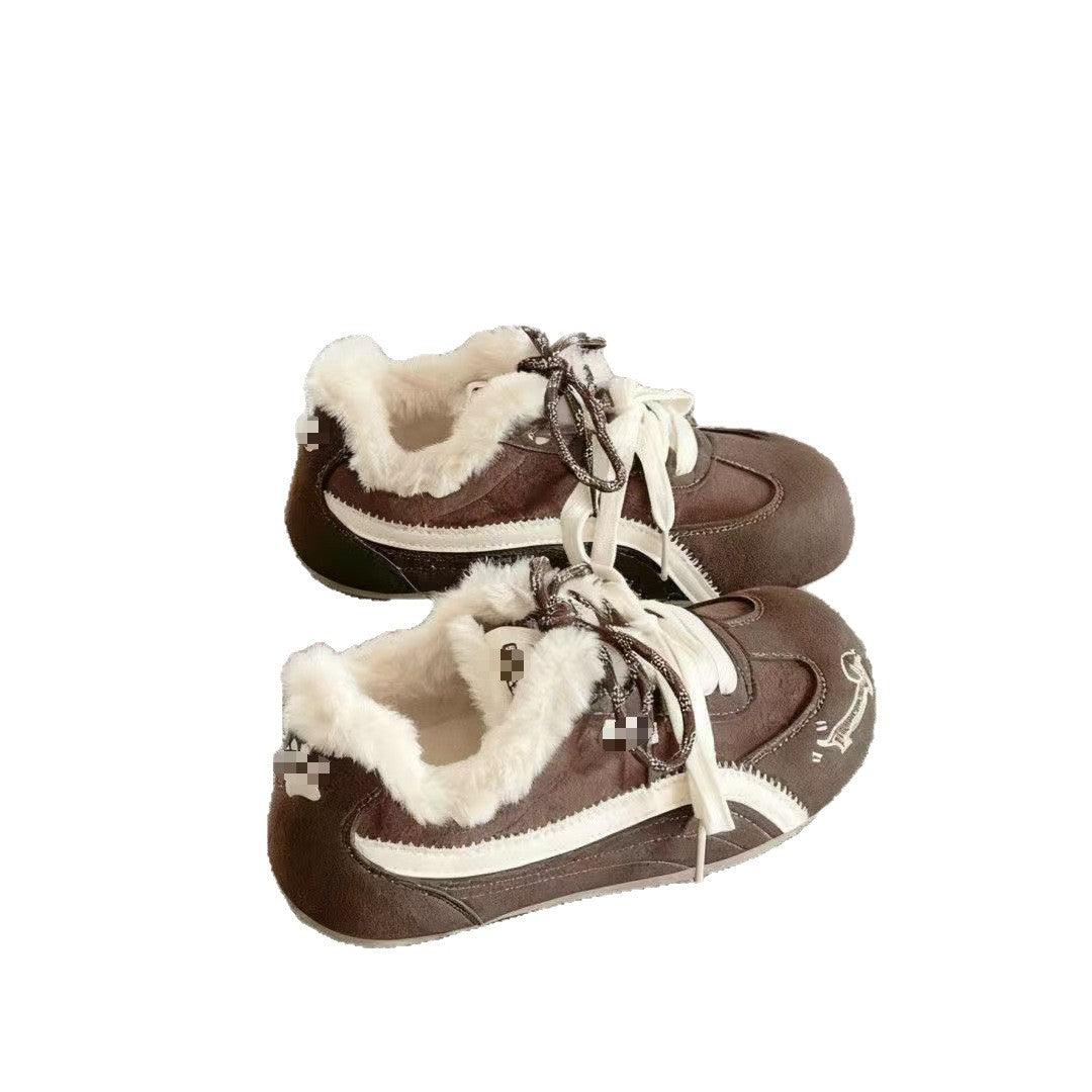 Damen Sneaker Warm Fleece Innensohle Winterstil