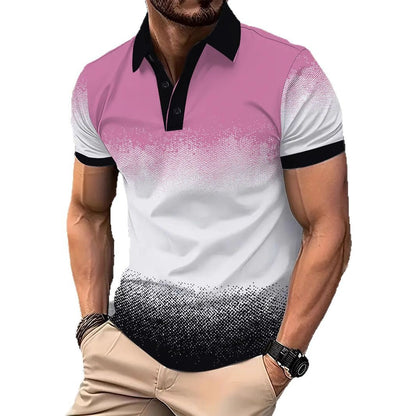 Herren Poloshirt Farbverlauf Modern Style