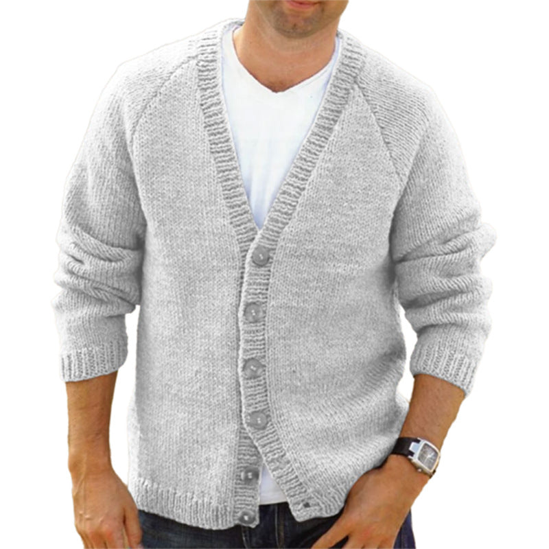 Herren Strickcardigan Gemütlich Modern mit V-Ausschnitt