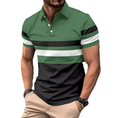 Herren Polo-Shirt Gestreift Modern Sportlich