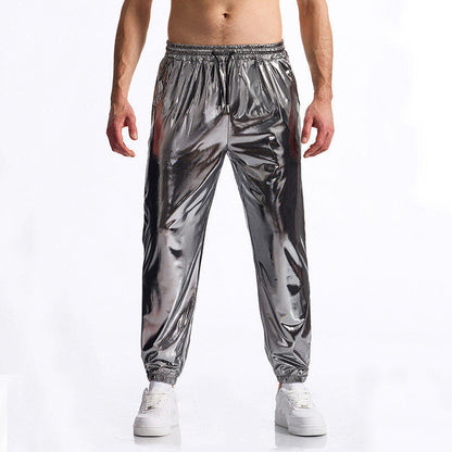 Herren Sporthose Glänzend Elastisch Sportliche Hose