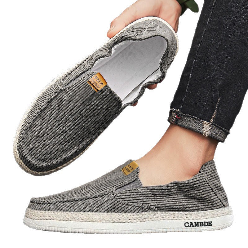 Damen Slip-On Schuhe Bequem Stretchleder Schwarz
