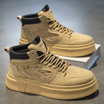 Damen Sneaker Hoch Hohe Sohle Griffig Modisch