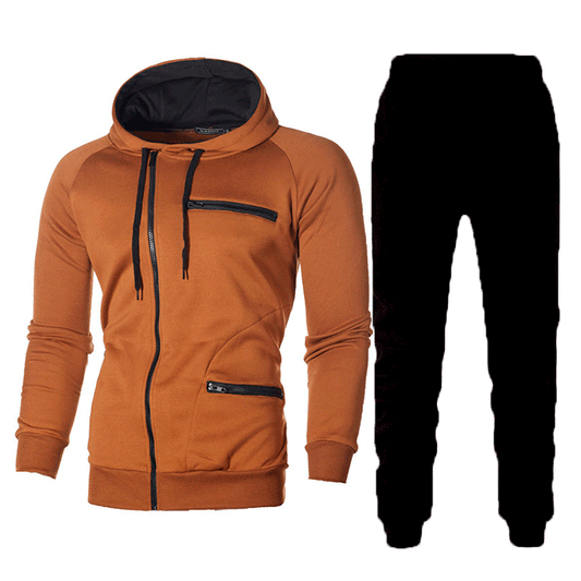 Herren Sportbekleidung Set Hoodie Jogginghose Reißverschluss - BerlinGlamour