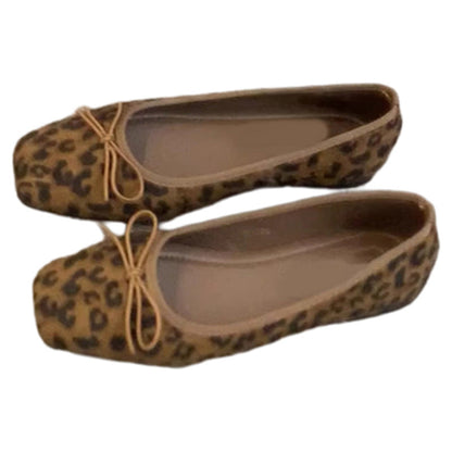 Damen Ballerinas Leopardenmuster Komfort Schuhe