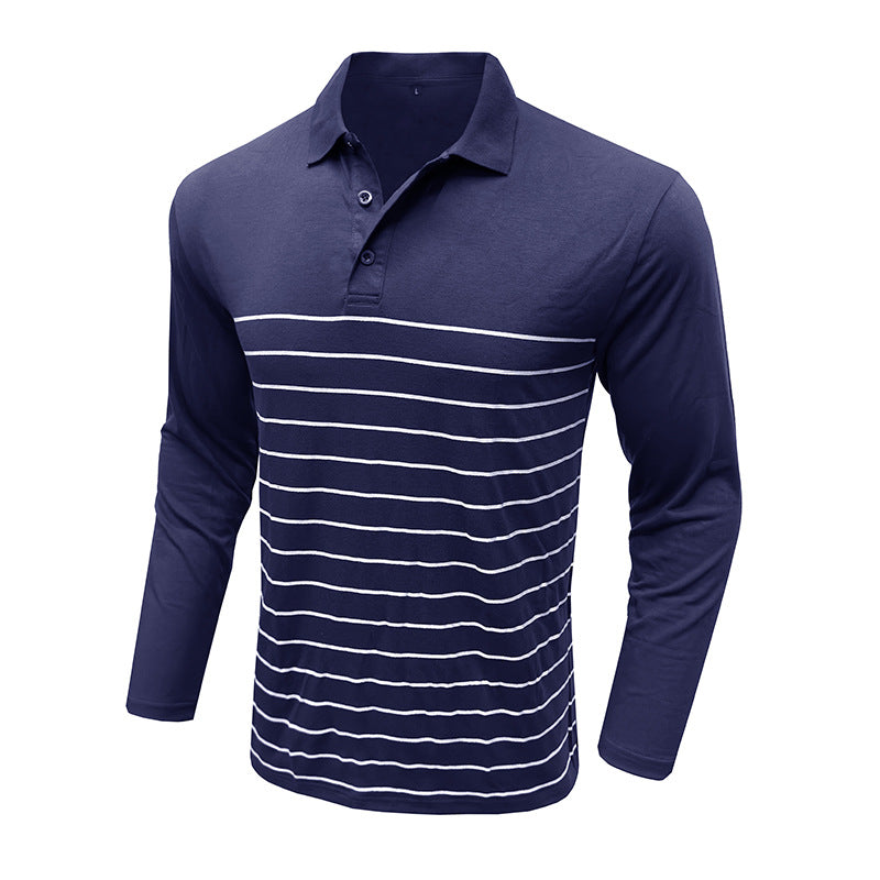 Herren Poloshirt Langarm Elegant Modern