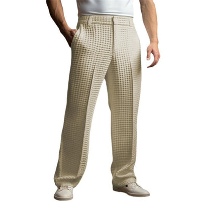 Herren Karohose Elastisch Elegant Mit Seitentaschen