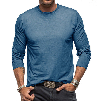 Herren Langarmshirt Sportlich Rundhals Modern