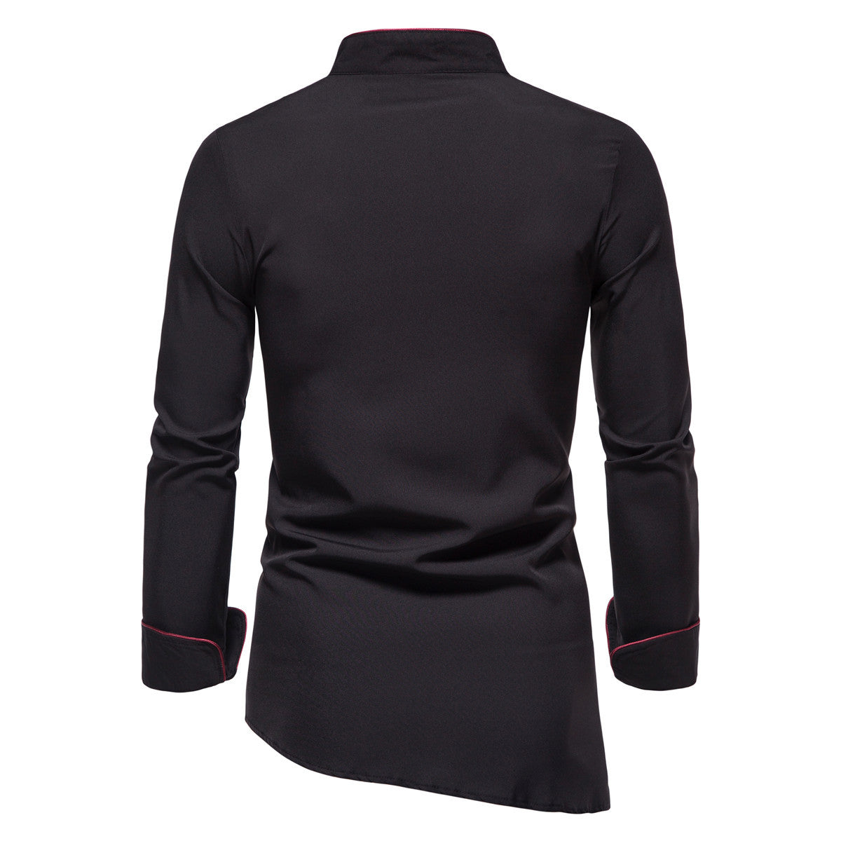 Herren Küchenjacke Modern Elegant Schwarze Arbeitsjacke