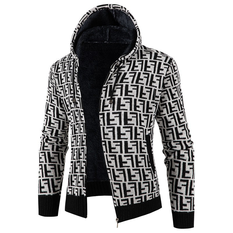 Herren Strickjacke Zopfmuster Kuschelig Modern