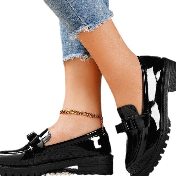 Damen Mokassins Elegantes Schnallen Design Schuhe