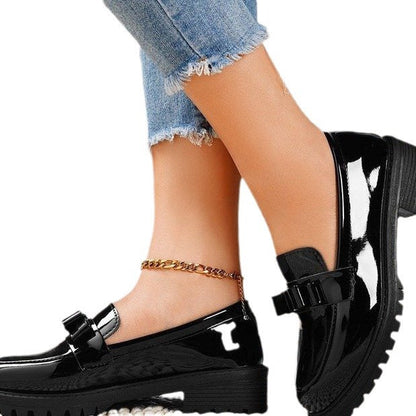 Damen Mokassins Elegantes Schnallen Design Schuhe