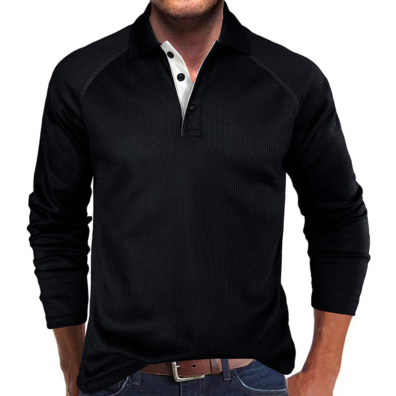 Herren Poloshirt Langarm Modern Berlin Stil