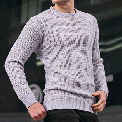 Herren Strickpullover Waffelmuster Bequem Groß