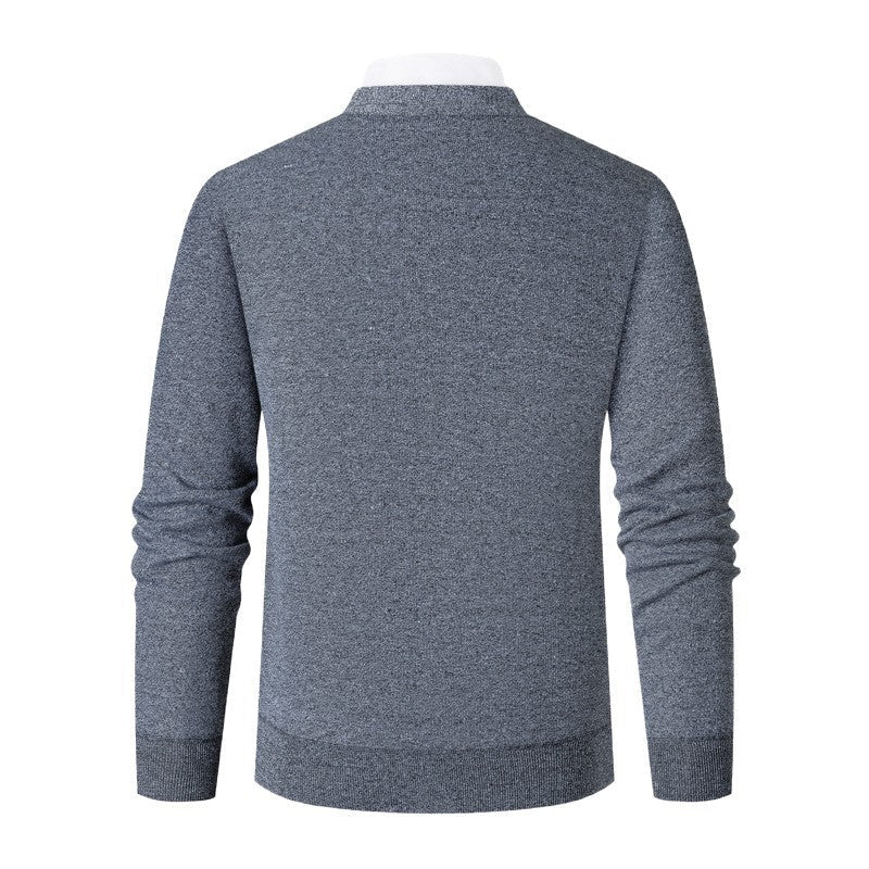 Herren Strickjacke Modern Rautenmuster Elegante Knöpfe