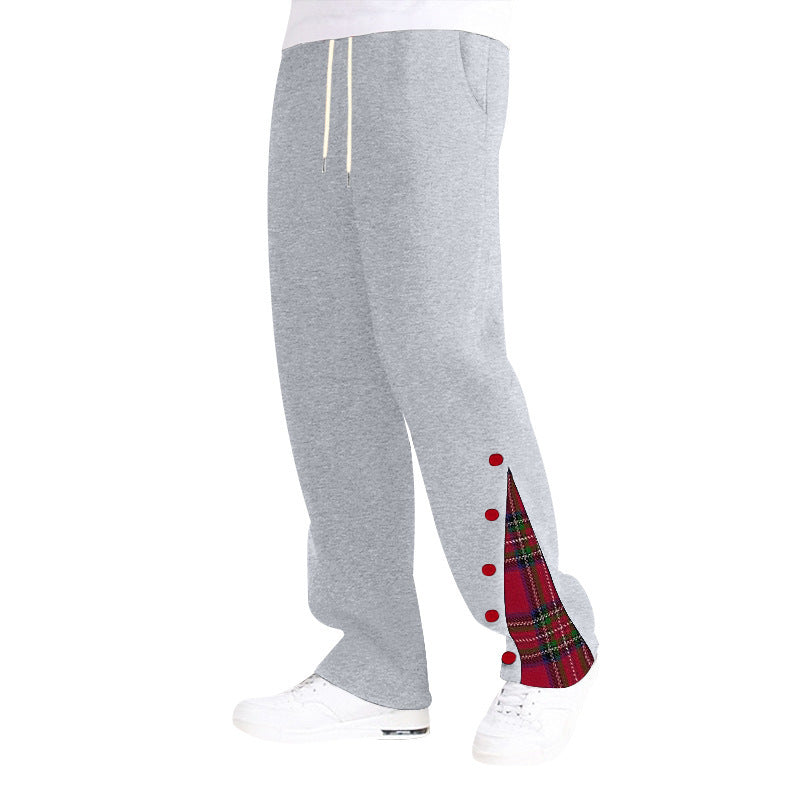 Herren Freizeithose Lässig Mit Knöpfbarem Schlitz - BerlinGlamour
