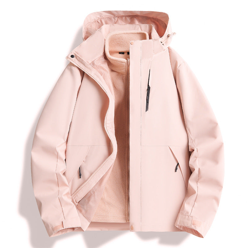 Herren Outdoorjacke Wetterfest Isoliert Verstellbar