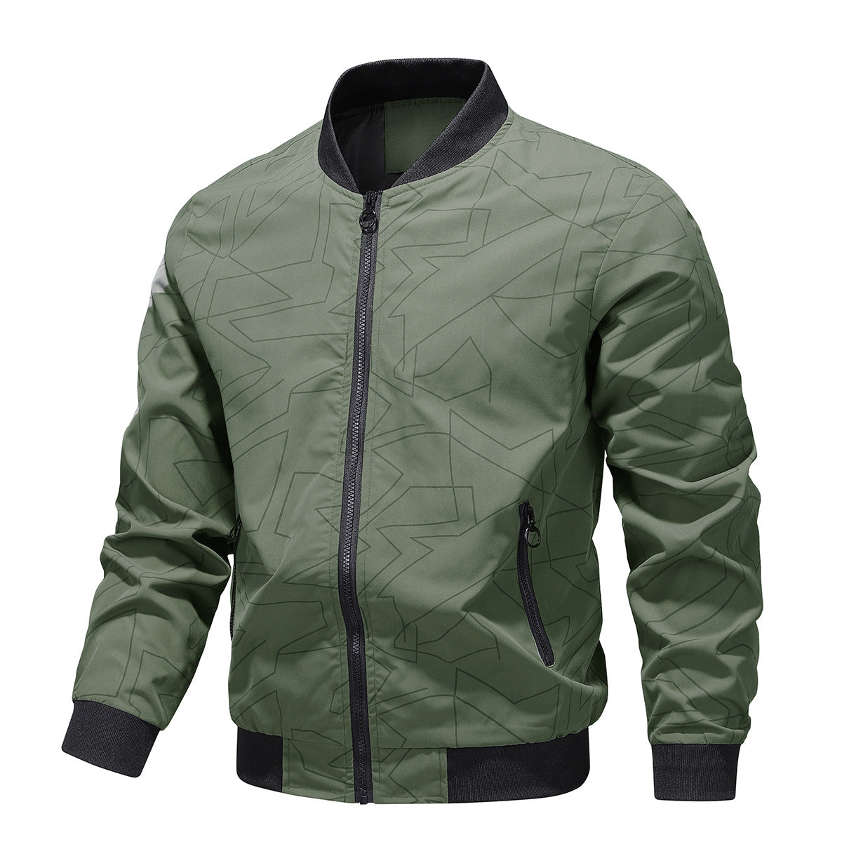 Herren Bomberjacke Elegant Stylisch Mit Muster - BerlinGlamour