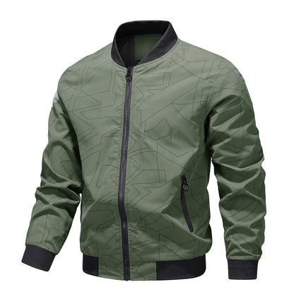 Herren Bomberjacke Elegant Stylisch Mit Muster - BerlinGlamour