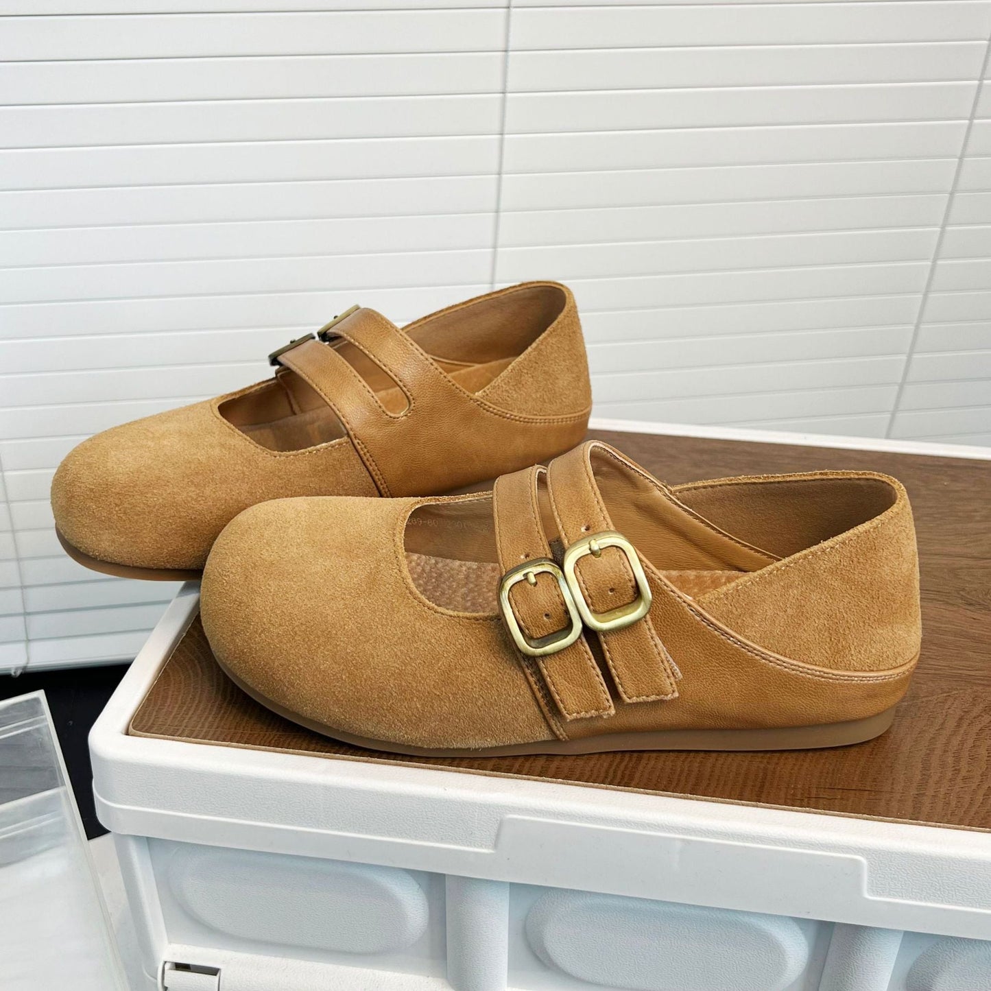 Damen Ballerinas Komfortabel mit Schnalle Elegant