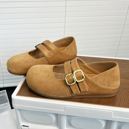 Damen Ballerinas Komfortabel mit Schnalle Elegant