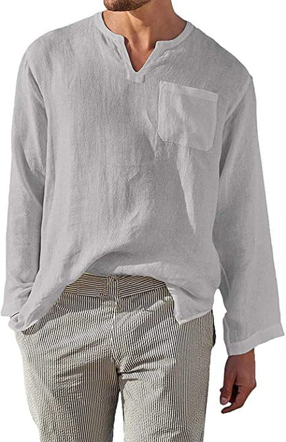 Herren Langarmhemd Lässig Casual Berlin Stil