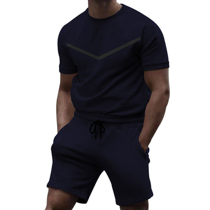 Herren Sportanzug Set Shorts Oberteil Laufbekleidung