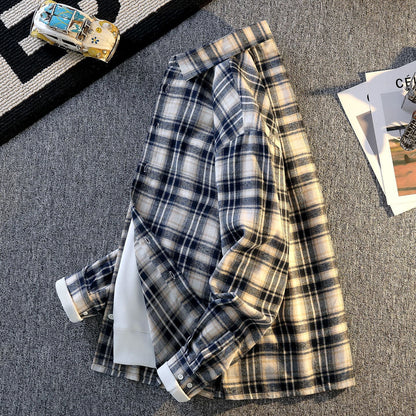 Herren Flanellhemd Karomuster Warm Modern