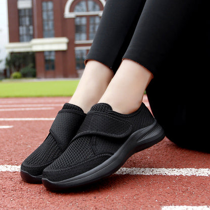 Damen Sneaker Bequem Tragbar Elastisch Klettverschluss