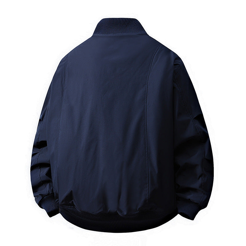 Herren Übergangsjacke Lässig Minimalistisch Slim Fit
