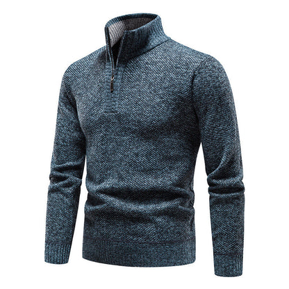 Herren Pullover Stehkragen Hochwertig Baumwolle Modern