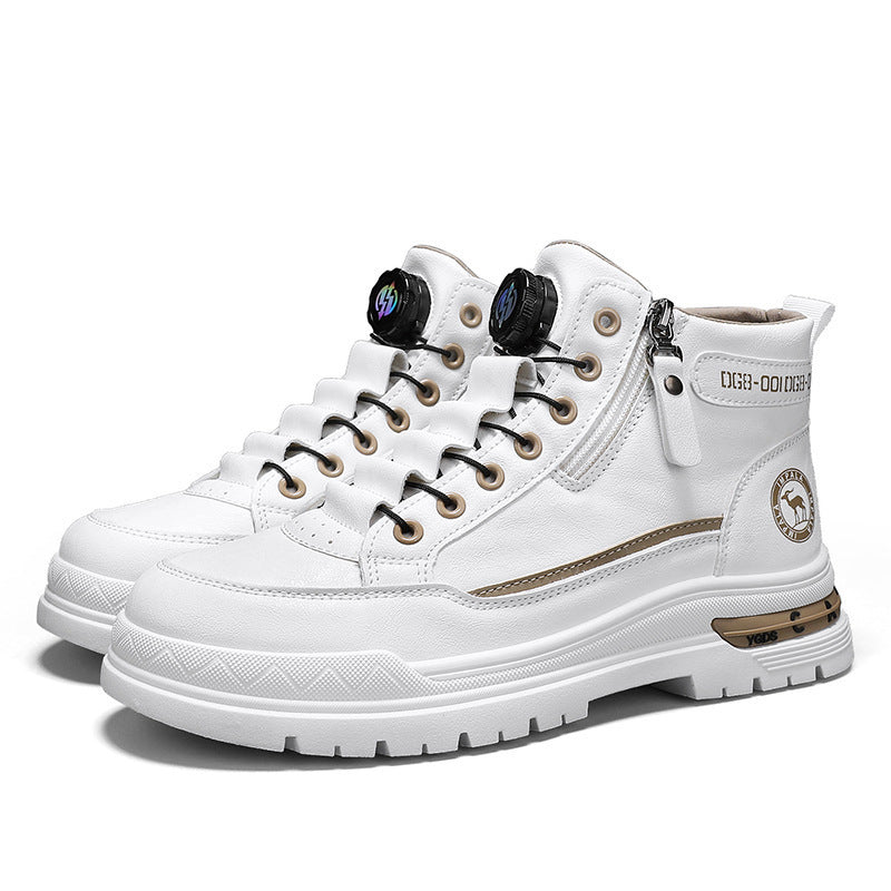Damen Sneaker High-Top Modisch Schnellschnürung Schwarz