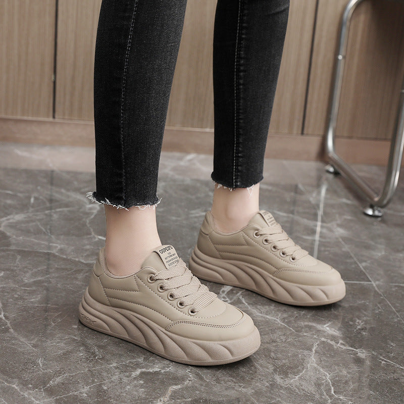 Damen Plateausneakers Hoch Modisch Atmungsaktiv