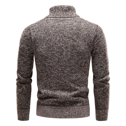 Herren Rollkragenpullover Weich Strickpullover Elegannt