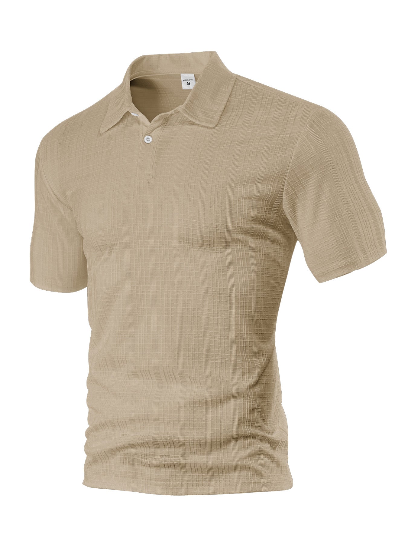 Herren Polohemd mit Struktur und Brusttasche Modern