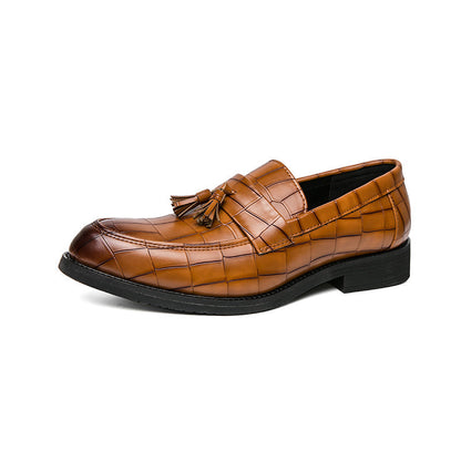 Damen Mokassins Leder Quasten Detail Modern